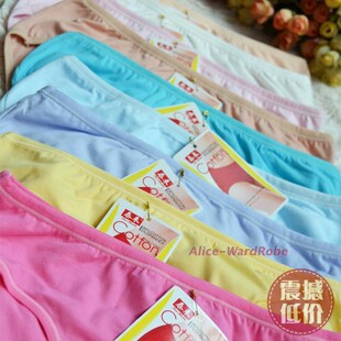 泰禾213款纯棉少女内裤18色入一打12条整买更优惠6条起包邮