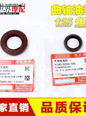 踏板摩托车海王HS125T星福红蓝金AN125巨星超人QS150T悠E曲轴油封