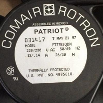 COMAIR PT77B3QDN/QNN MA/MR77B3 TDN 220V/230V 26/30W 散热风扇