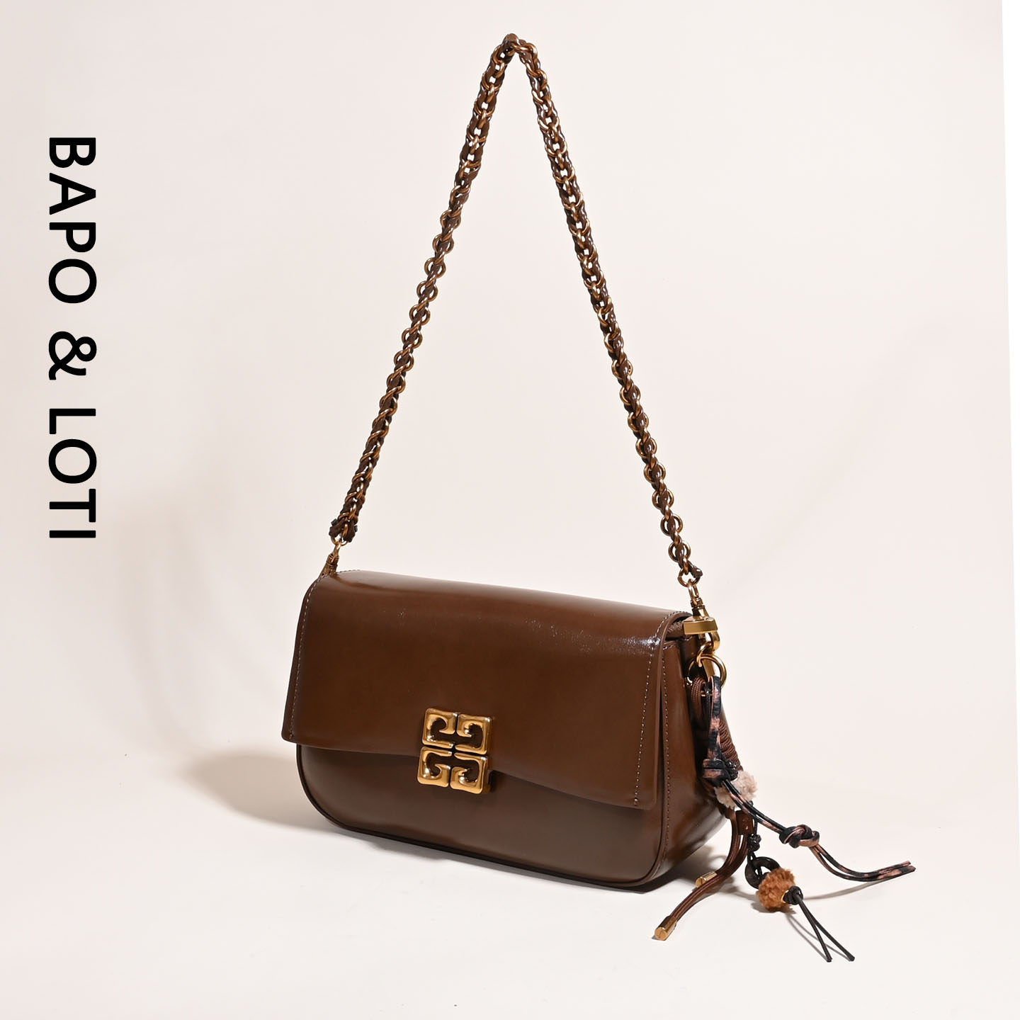 气质通勤链条腋下包软皮小方包