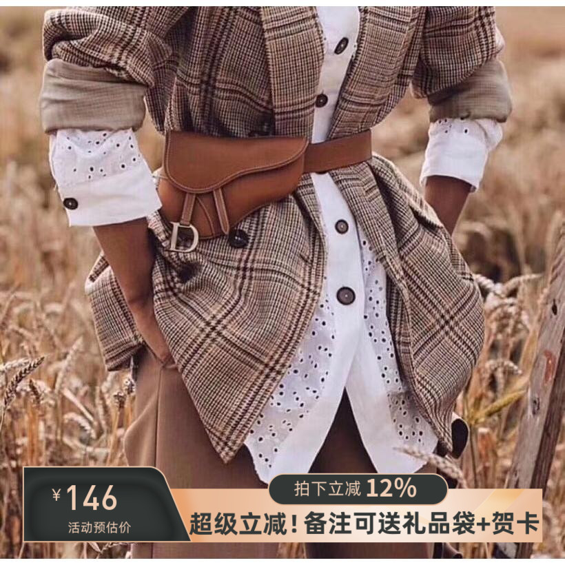 复古马鞍包迷你腰包真皮女包
