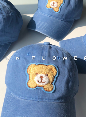 帽子女牛仔蓝色做旧棒球帽韩版显脸小ins可爱百搭学生软顶鸭舌帽