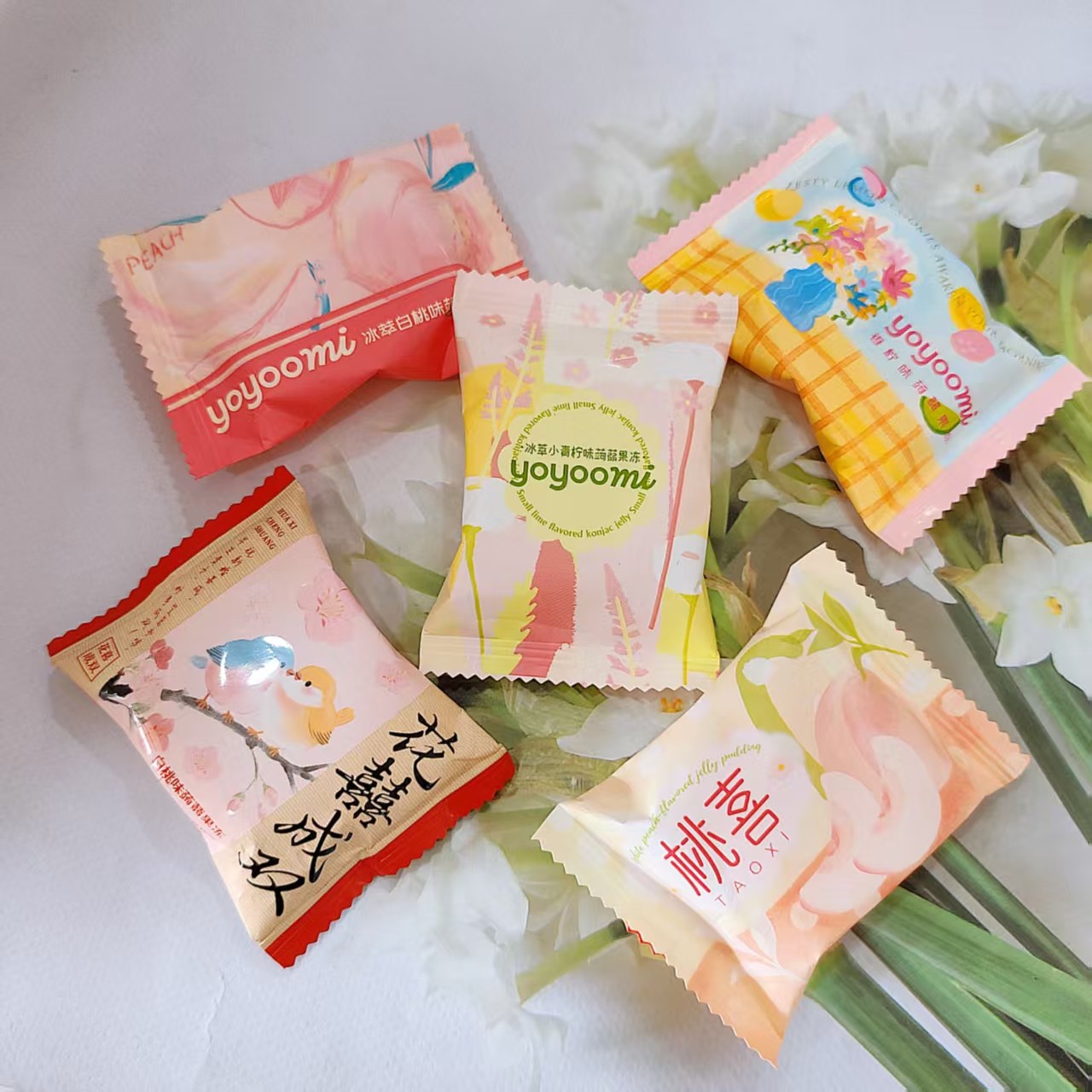 彩虹日记有有米各种水果味蒟蒻果冻结婚庆伴手礼糖果礼盒搭配批发