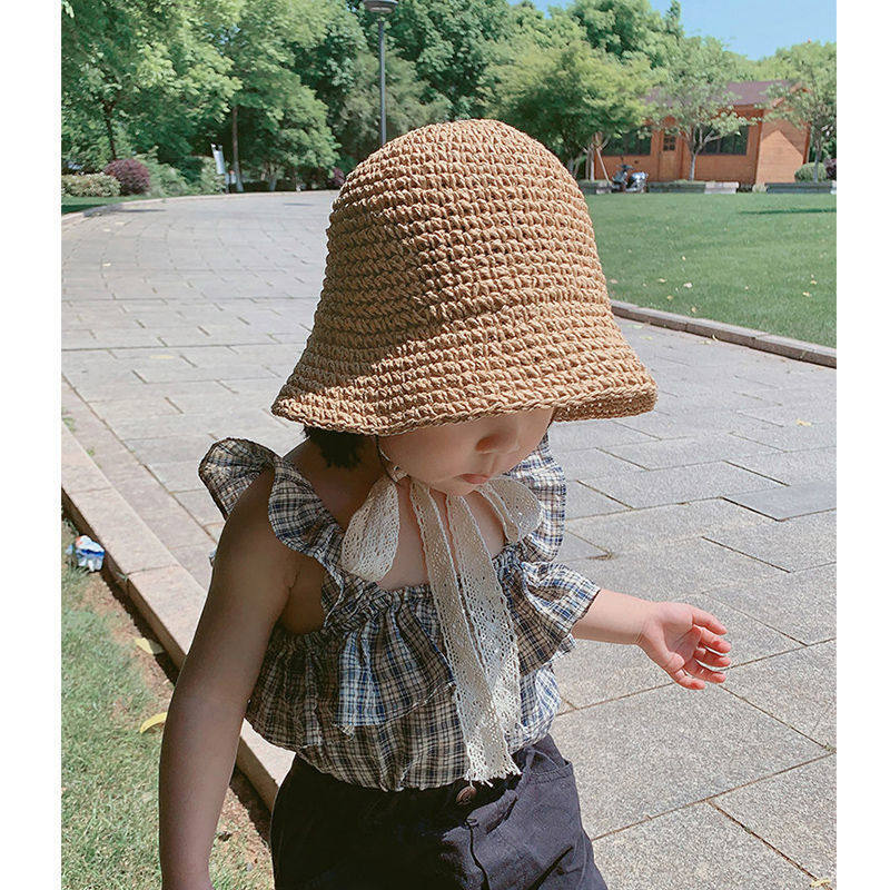 2026儿童草帽韩国夏季沙滩防晒婴幼儿洋气帽子ins男女童宝宝出游