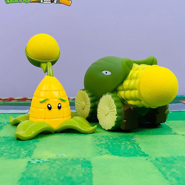 儿童植物大战僵尸玩具软胶玉米牛仔铁桶滑板火箭海盗船长死神路障
