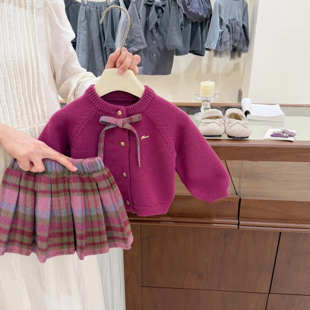 【现】女童毛衣开衫外套半身裙两件套*分开拍2026冬QC款dong9186,童装/婴儿装/亲子装,套装,淘宝优惠券,粉丝福利购,淘宝优惠卷
