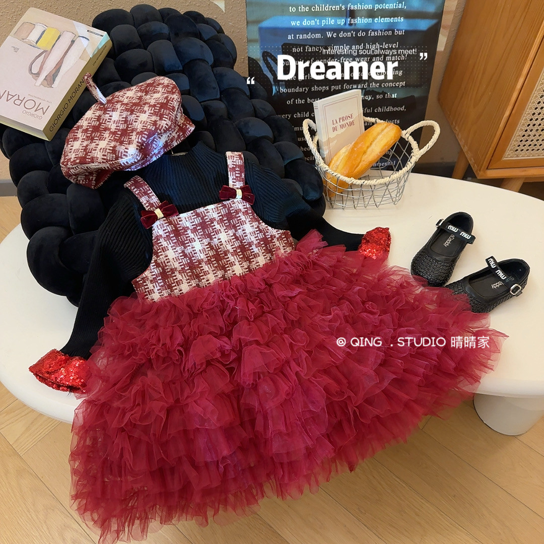 女童蝴蝶结吊带超蓬蓬连衣裙*送帽子2026冬季新款AWB178鱼,童装/婴儿装/亲子装,连衣裙,淘宝优惠券,粉丝福利购,淘宝优惠卷