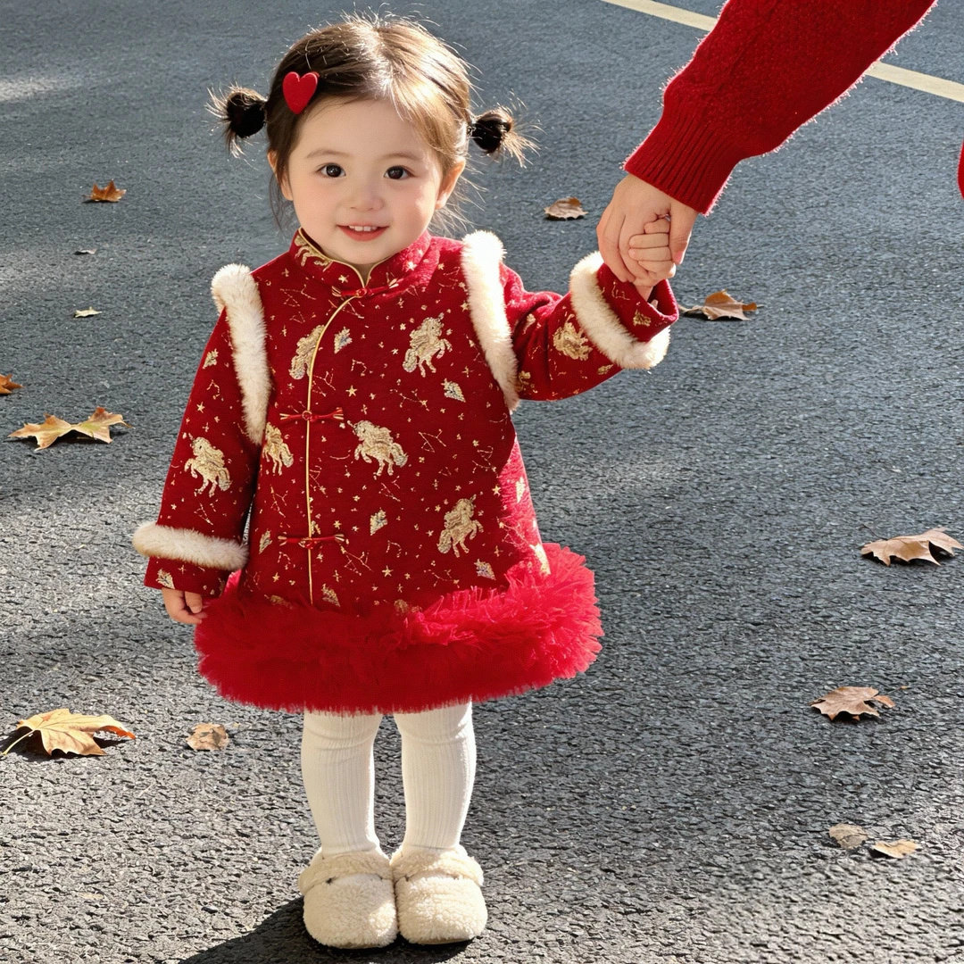 女童新年国风夹棉加厚酒红色加绒旗袍连衣裙2025冬季新款YR002润,童装/婴儿装/亲子装,连衣裙,淘宝优惠券,粉丝福利购,淘宝优惠卷