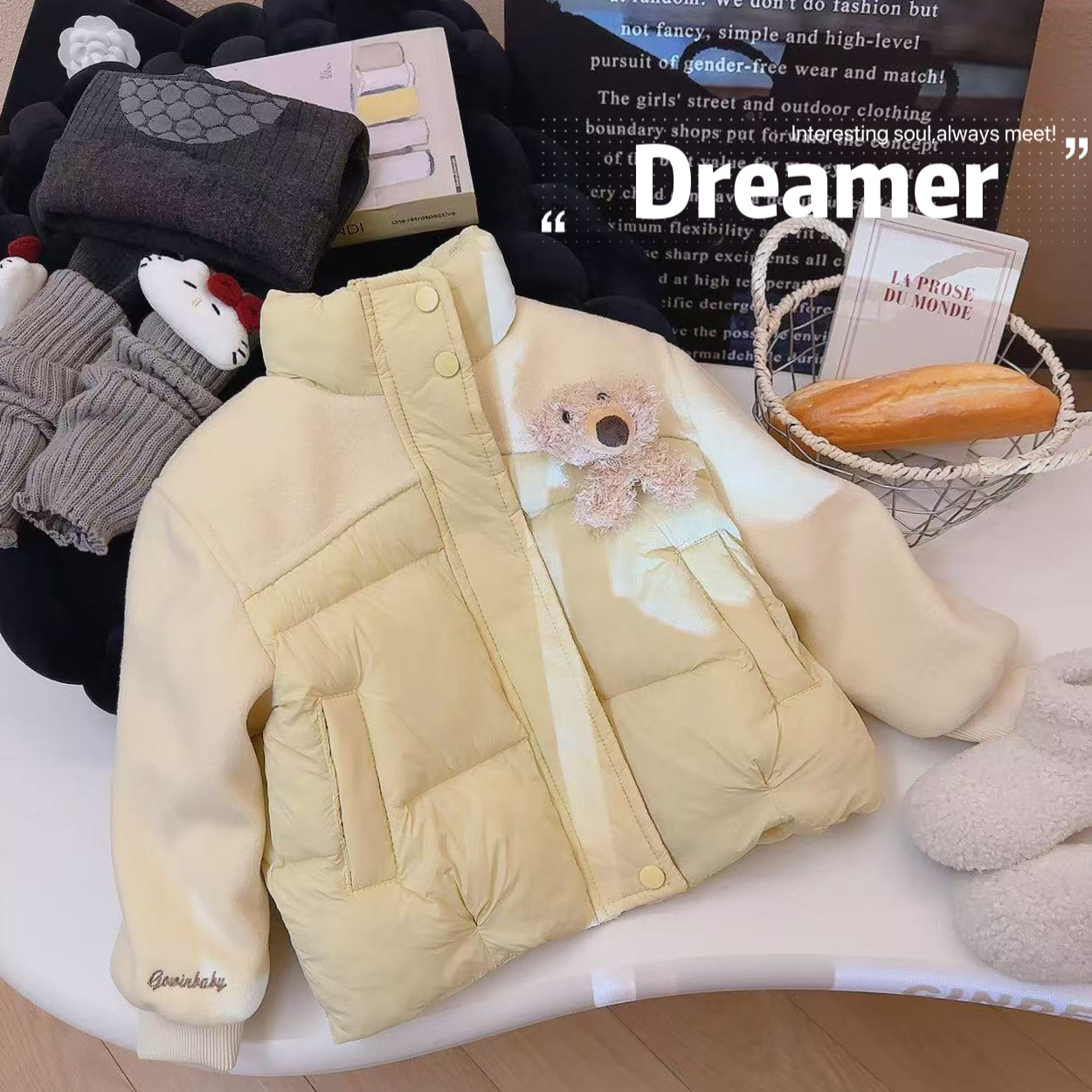 宠粉*女童玩偶小熊拼接加厚保暖外套2026冬季新款CM1803T鱼,童装/婴儿装/亲子装,棉袄/棉服,淘宝优惠券,粉丝福利购,淘宝优惠卷