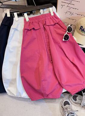 女童韩版休闲风少女风时尚百搭阔腿裤2026春季HH新款HH068