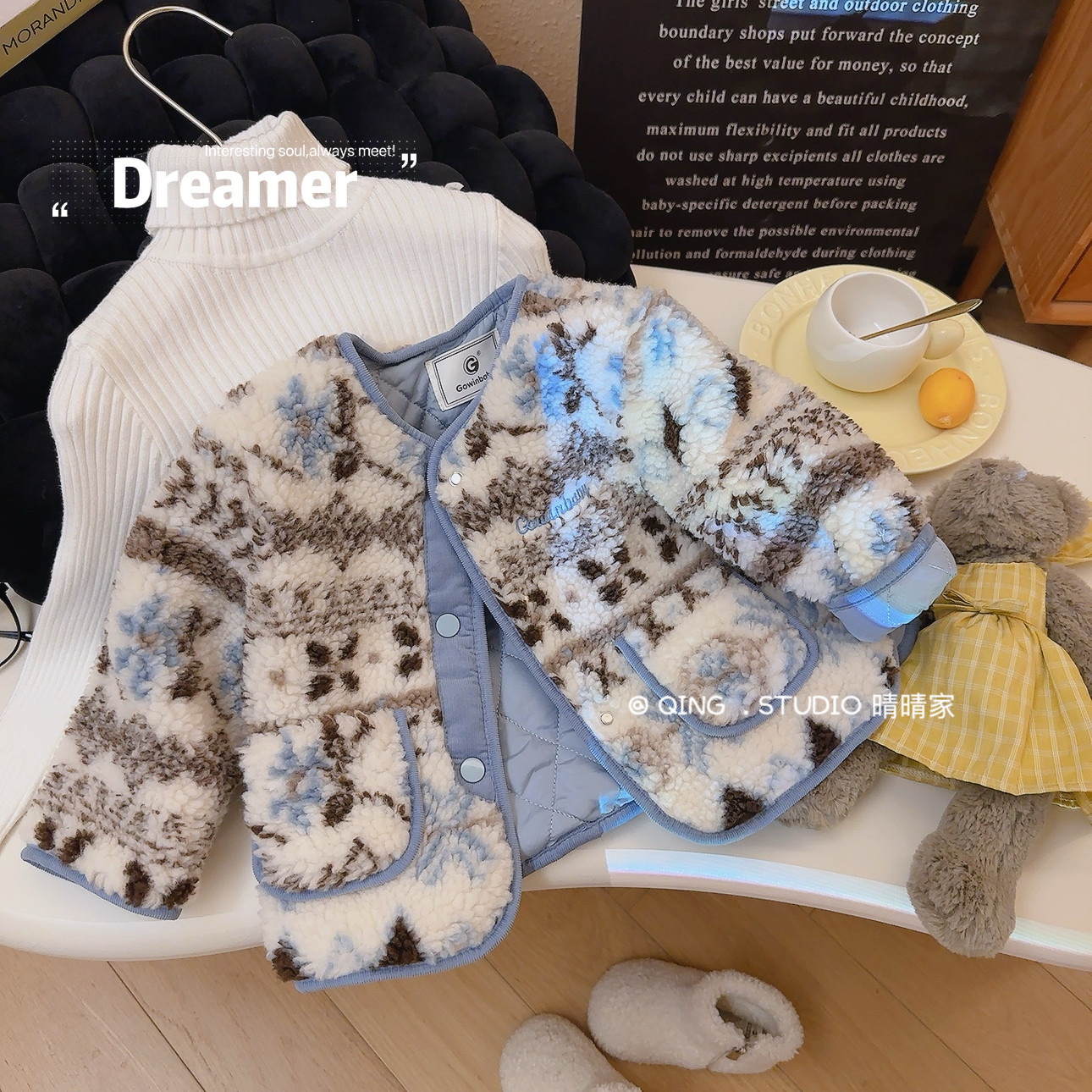 现*宠粉女童休闲费尔岛毛毛加厚外套2026冬季新款CM1898T鱼,童装/婴儿装/亲子装,普通外套,淘宝优惠券,粉丝福利购,淘宝优惠卷