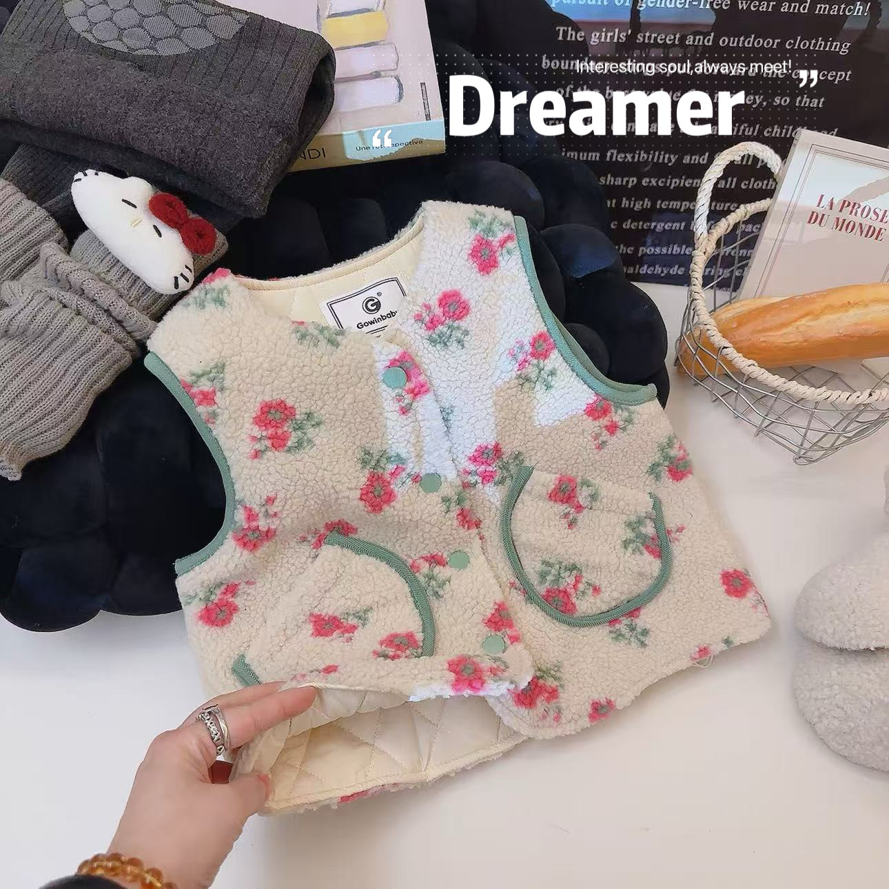 宠粉*女童洋气时髦碎花加厚女宝坎肩马甲2026冬季新款GT5019T鱼,童装/婴儿装/亲子装,马甲,淘宝优惠券,粉丝福利购,淘宝优惠卷