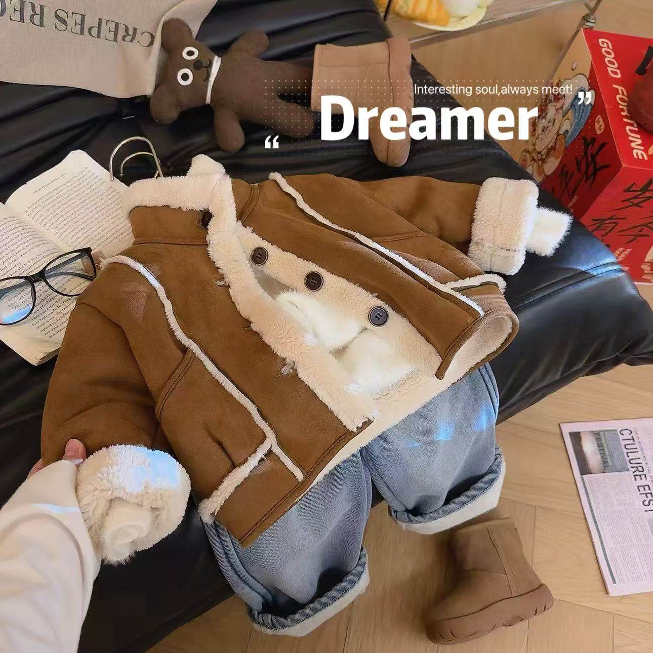 宠粉 女童皮毛一体时尚机车服加绒休闲外套2025冬季新款BWB089鱼,童装/婴儿装/亲子装,普通外套,淘宝优惠券,粉丝福利购,淘宝优惠卷