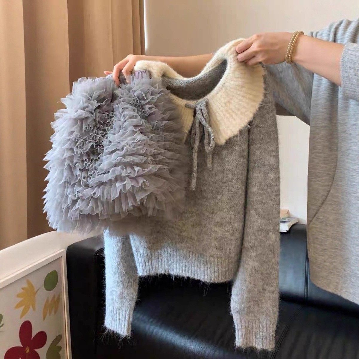 【现】女童蝴蝶结针织衫蓬蓬裙两件套*分开拍2026冬QC款dong9144,童装/婴儿装/亲子装,套装,淘宝优惠券,粉丝福利购,淘宝优惠卷