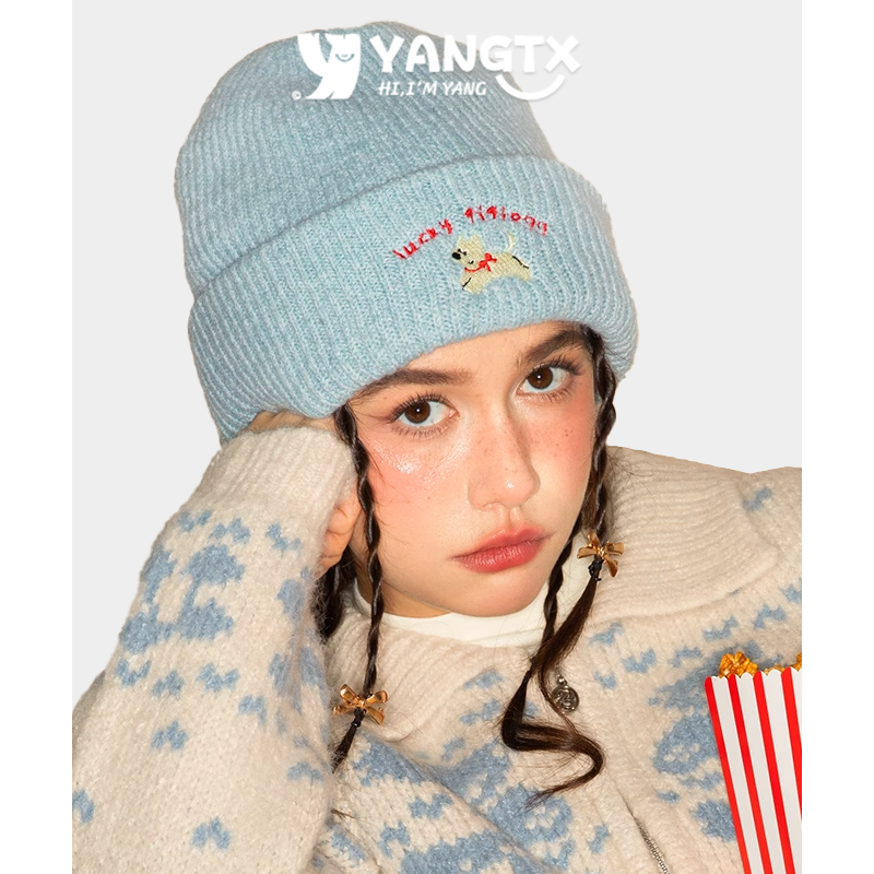 休闲可爱女性秋冬季毛线帽