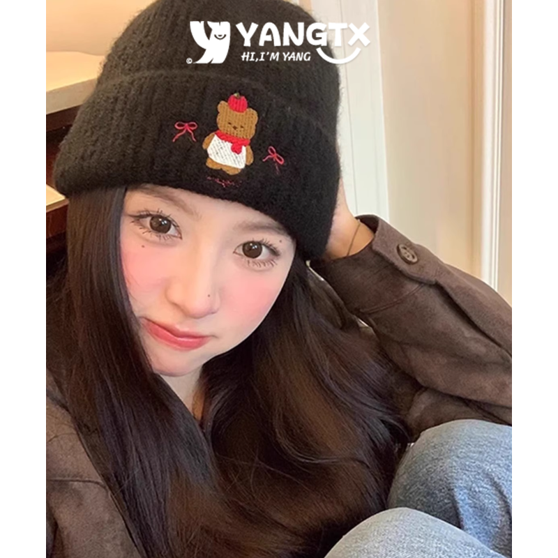 休闲女性冬季保暖百搭毛线帽