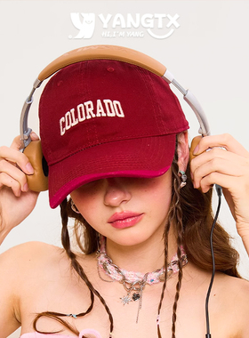 【杨同学】复古美式棒球帽帽子女春新款大头围显脸小宽帽檐鸭舌帽