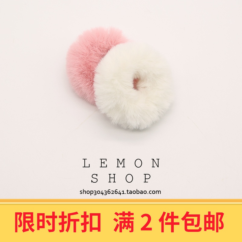 毛绒发圈毛茸茸头绳发绳网红ins韩国少女可爱秋冬皮套扎马尾发饰