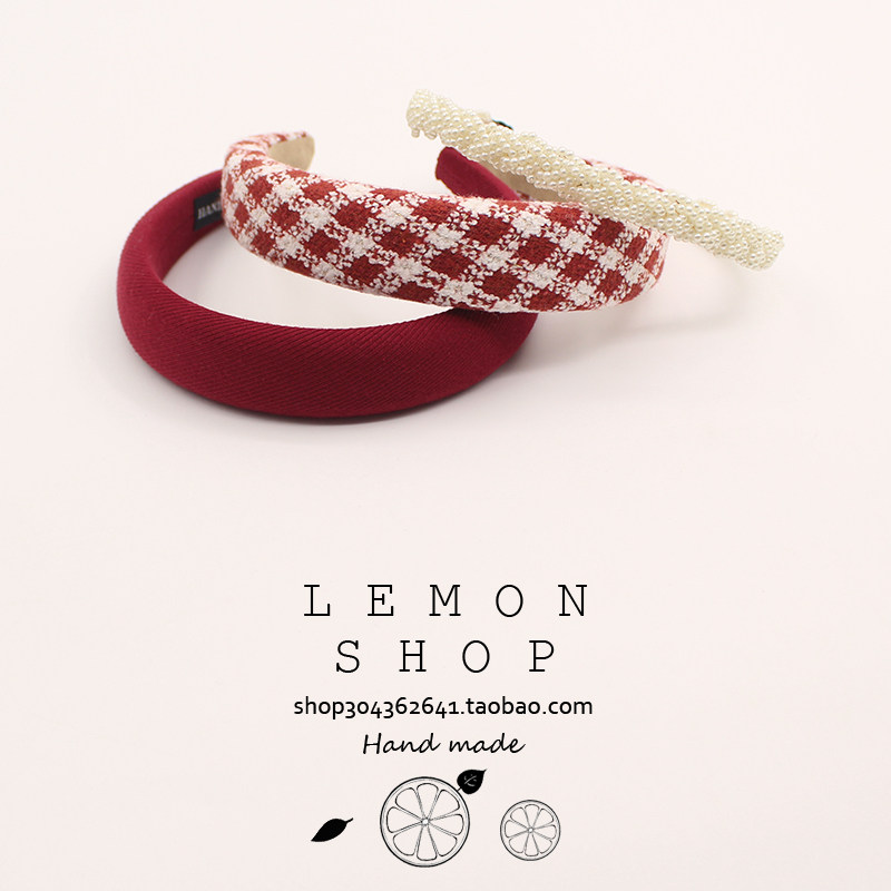 红色发箍发卡复古法式宽边压发卡子气质优雅网红ins韩国新款发饰,饰品/流行首饰/时尚饰品新,发饰,淘宝优惠券,粉丝福利购,淘宝优惠卷
