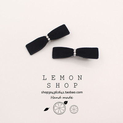 丝绒百搭精致鸭嘴夹后脑勺发饰