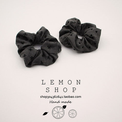 新款丸子头爱心波点大肠发圈韩版