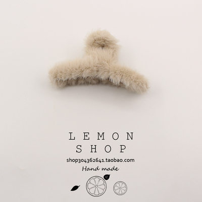 头饰毛绒发夹后脑勺鲨鱼夹抓夹