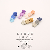 秋冬款 鸭嘴夹毛线编织手工刘海夹边夹甜美可爱少女发卡花朵发夹女