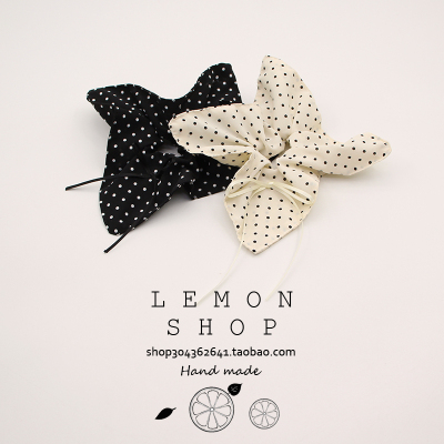 法式方巾波点大肠发圈网红新款高级感扎马尾头绳韩系发绳头饰发饰