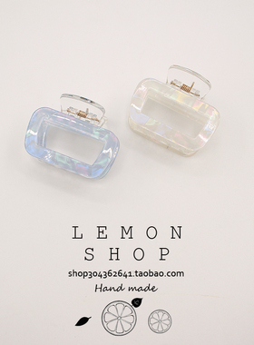 中号抓夹2025年新款半透感发夹晕染高级感鲨鱼夹小方夹发量少发饰