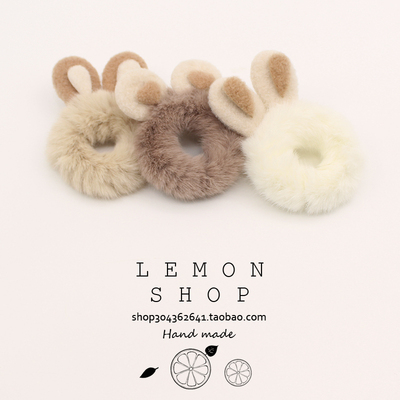 毛绒头绳少女秋冬网红日韩气质