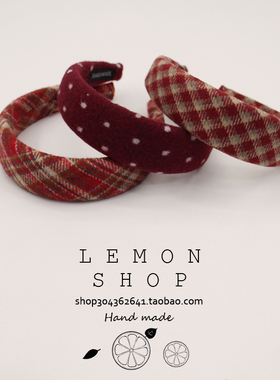 红色新年发箍韩系格纹波点头箍女百搭气质外出发卡秋冬新款发饰品