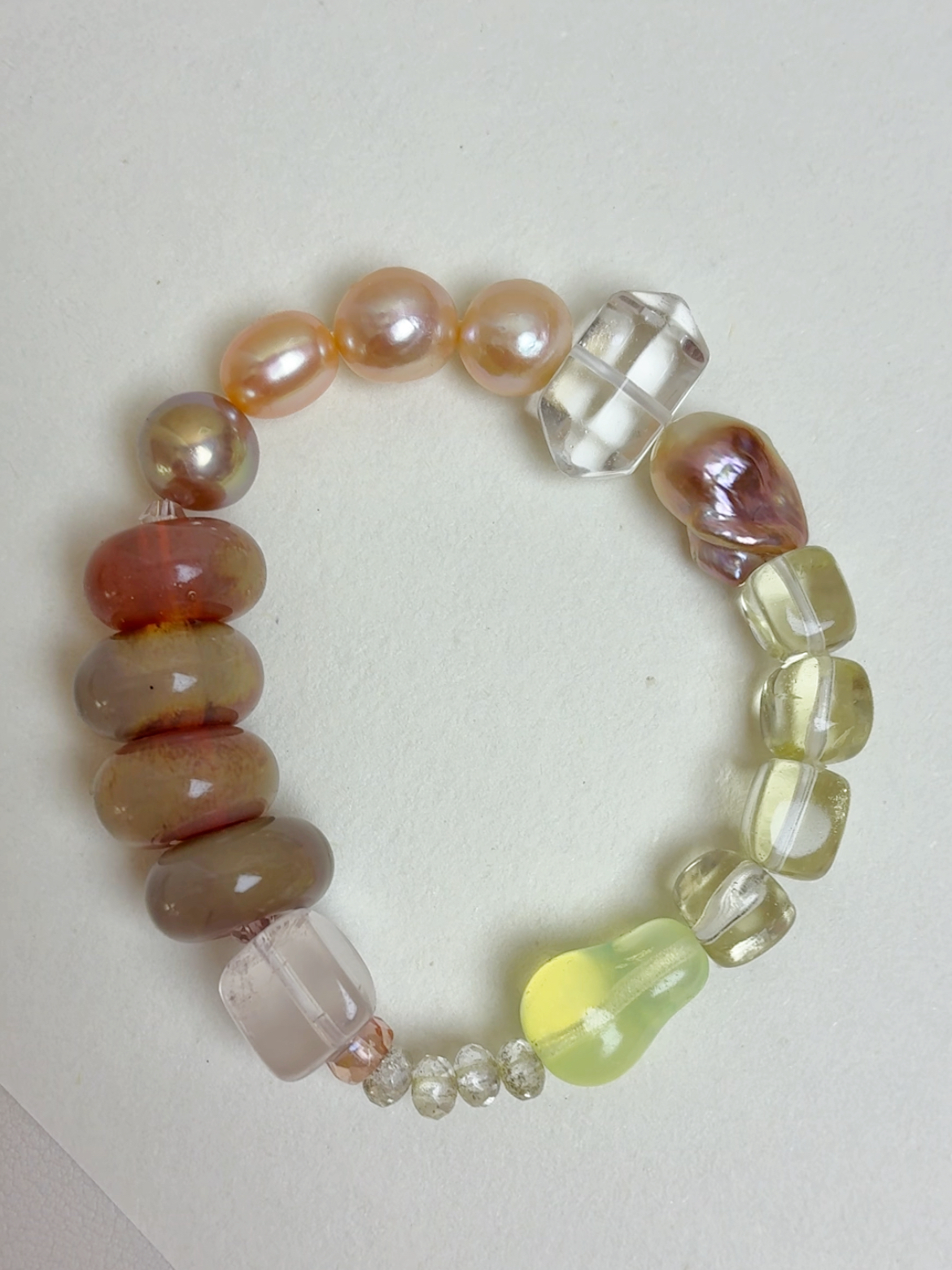 天然水晶手链原创设计小众珍珠