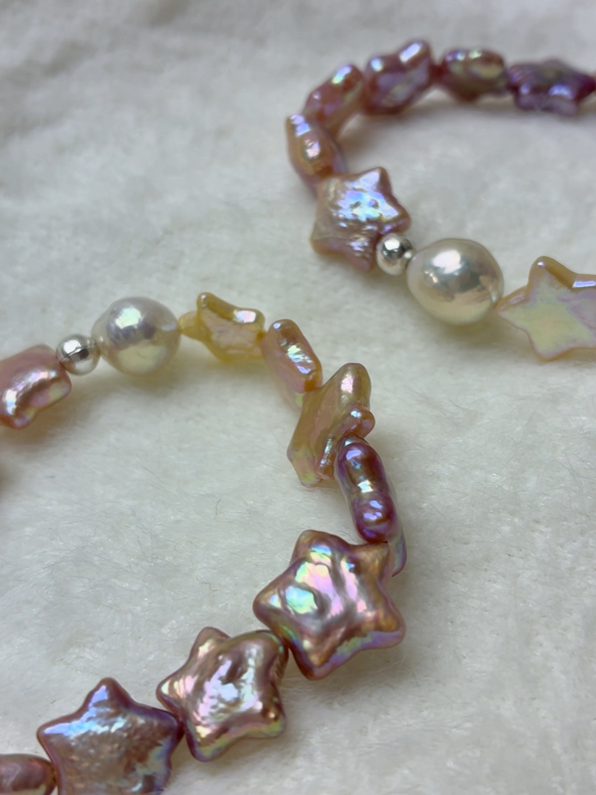 天然珍珠星星手链原创设计小众