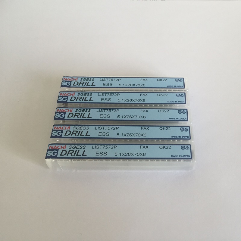 日本 进口 Nachi 钻头 SGESS DRILL QK22 List7572P 5.1*26*70*6