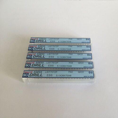 日本 进口 Nachi 钻头 SGESS DRILL QK22 List7572P 5.1*26*70*6