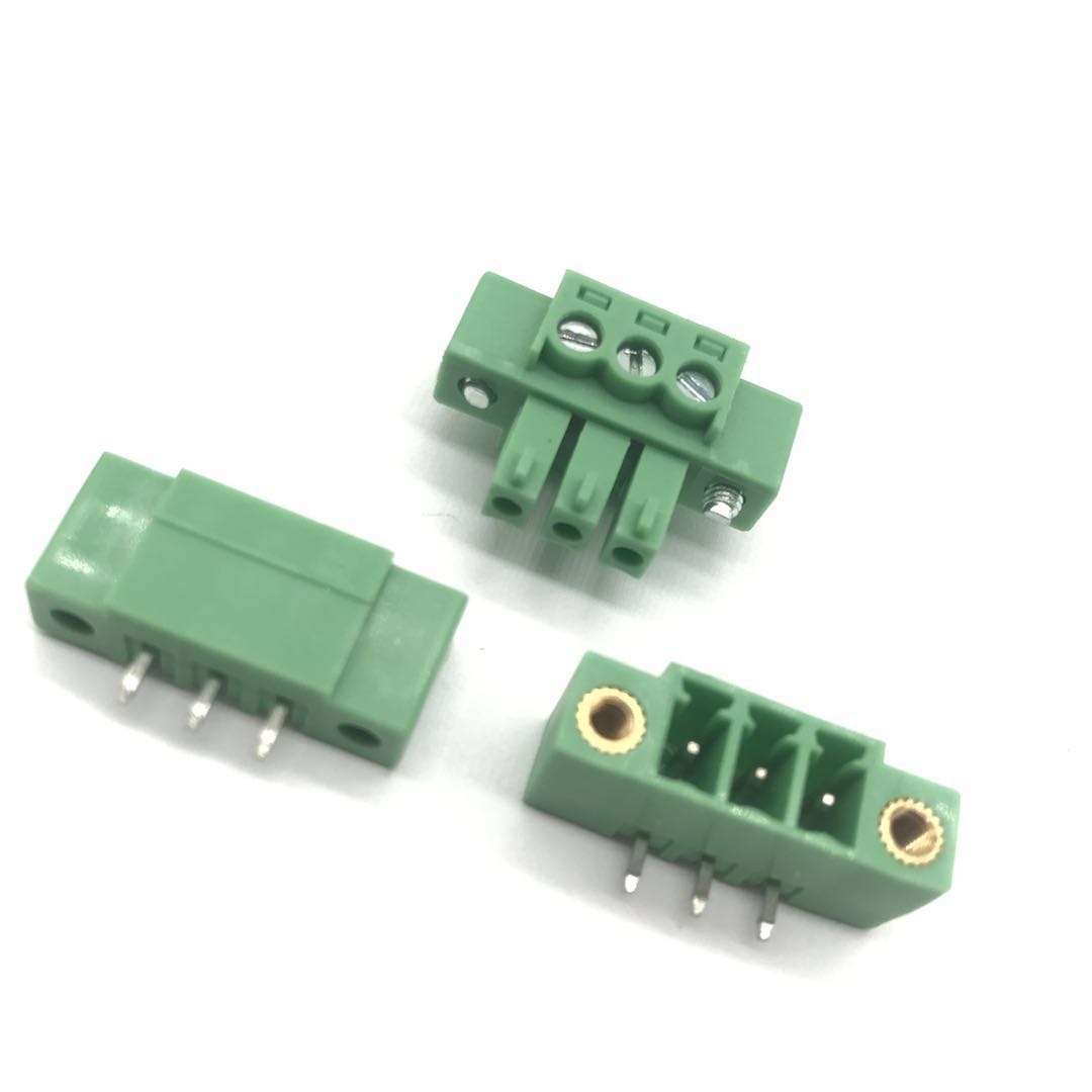 插拔式接线端子KF15EDG3.81/KF2EDG3.81-2P-16P带螺丝固定/带耳朵