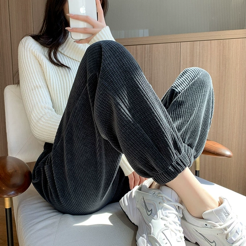 Осенние вельветовые бархатные штаны, коллекция 2023