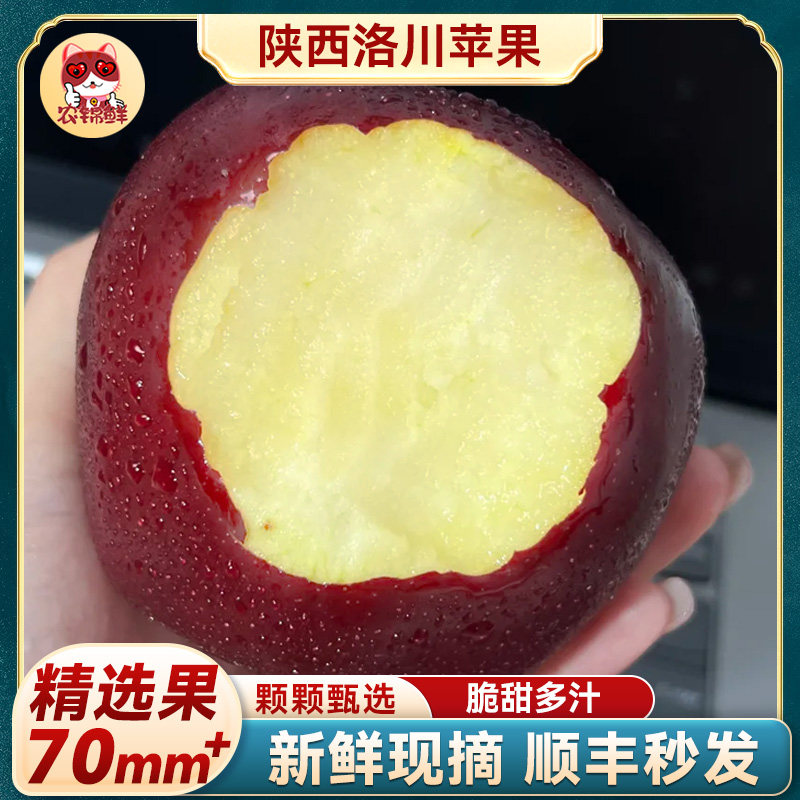 【精选果70mm+】顺丰正宗甘肃黑卡苹果水果新鲜黑钻冰糖心正品