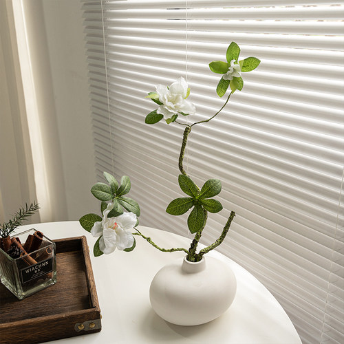 禅意杜鹃仿真花轻奢高端花瓶摆件