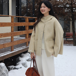 新款 西田设｜高品 毛呢外套2025冬季 双面短款 双面羊绒 羊绒大衣