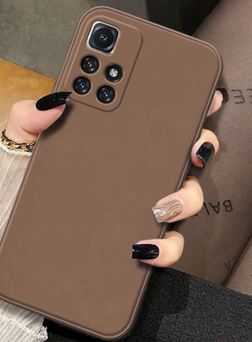 适用于红米note11手机壳5G新款note11Pro液态硅胶note11TPro防摔保护套pro+纯色沙漠金4g版男女简约超薄软壳