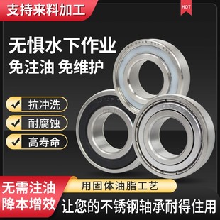 固体油脂S6204 09不锈钢免维护防水密封耐腐蚀轴承 6205