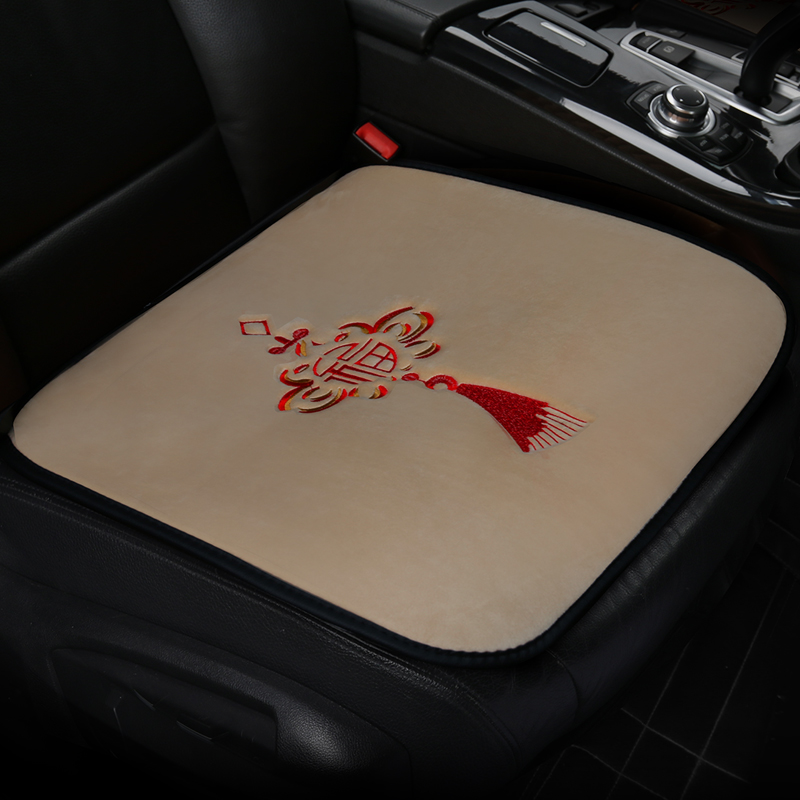 汽车坐垫冬季毛绒中式短毛绒座垫