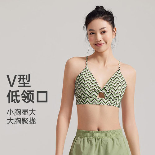 细带低领高弹速干运动文胸