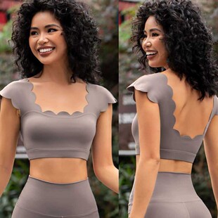 Set Pakaian Kecergasan Wanita: Baju Sukan Tiga Perempat deng