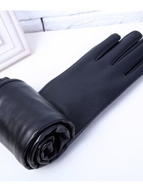 日系高弹亮皮手套欧美朋克内衣配件大码3xl200斤胖MM可镜面PU手套