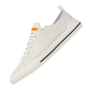 真皮小白鞋男2025春季新款透气潮流百搭男士低帮运动休闲板鞋子男