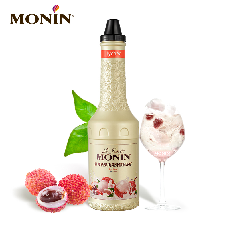 荔枝含果肉果汁饮料浓浆1L