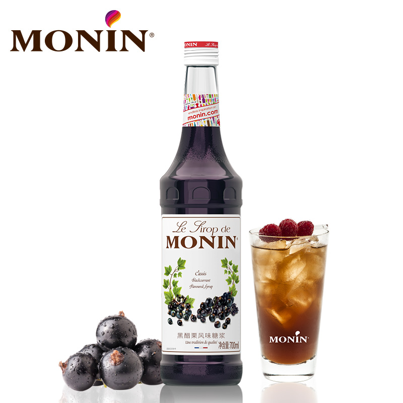 莫林MONIN黑醋栗风味糖浆玻璃瓶