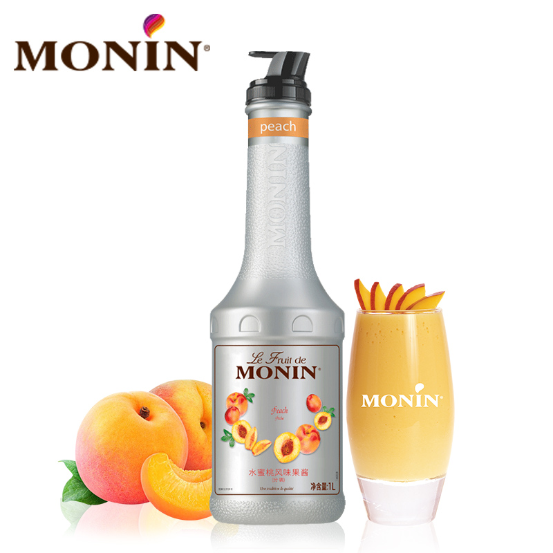 莫林MONIN水蜜桃风味果酱瓶装100